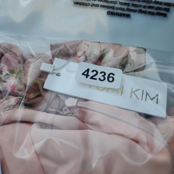 Cottagecore Romantic Yumi Kim Top Womens XS Pink Floral Beatrice Puff Sleeve - Picture 10 of 10